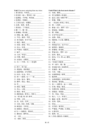 Goforit八年级上册英语单词（背默版）